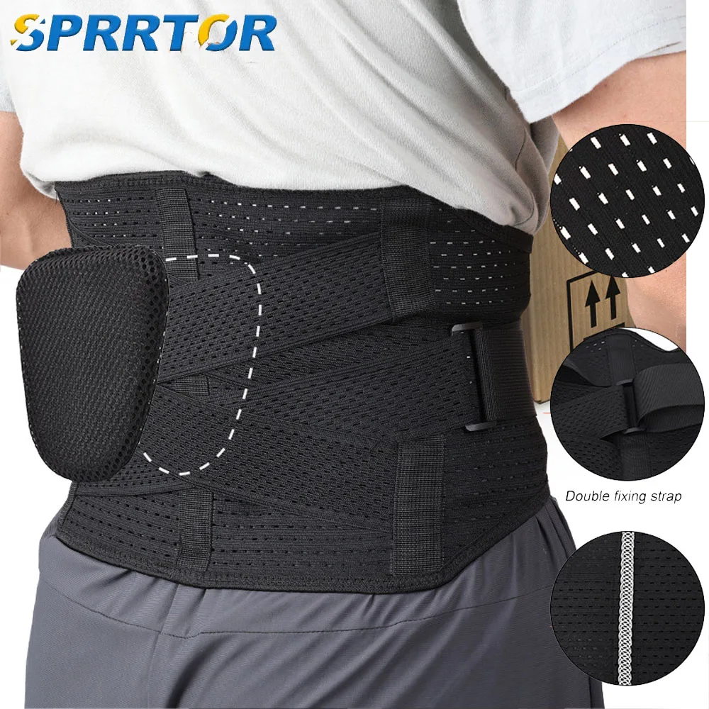 Back Brace for Relief Lower Back Pain,Sciatica,Herniated Disc, Scoliosis,Breathable Design With Lumbar Support Pad