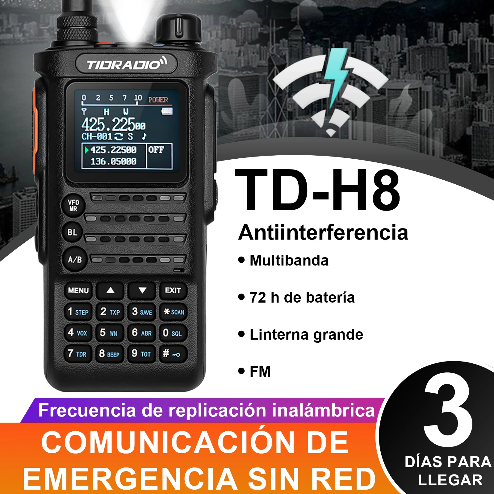 TIDRADIO 2. generacji TD-H8 10W profesjonalne Walkie Talkie przenośne radio dalekiego zasięgu telefon bezprzewodowe programowalne wzmacniacze wyszukiwania