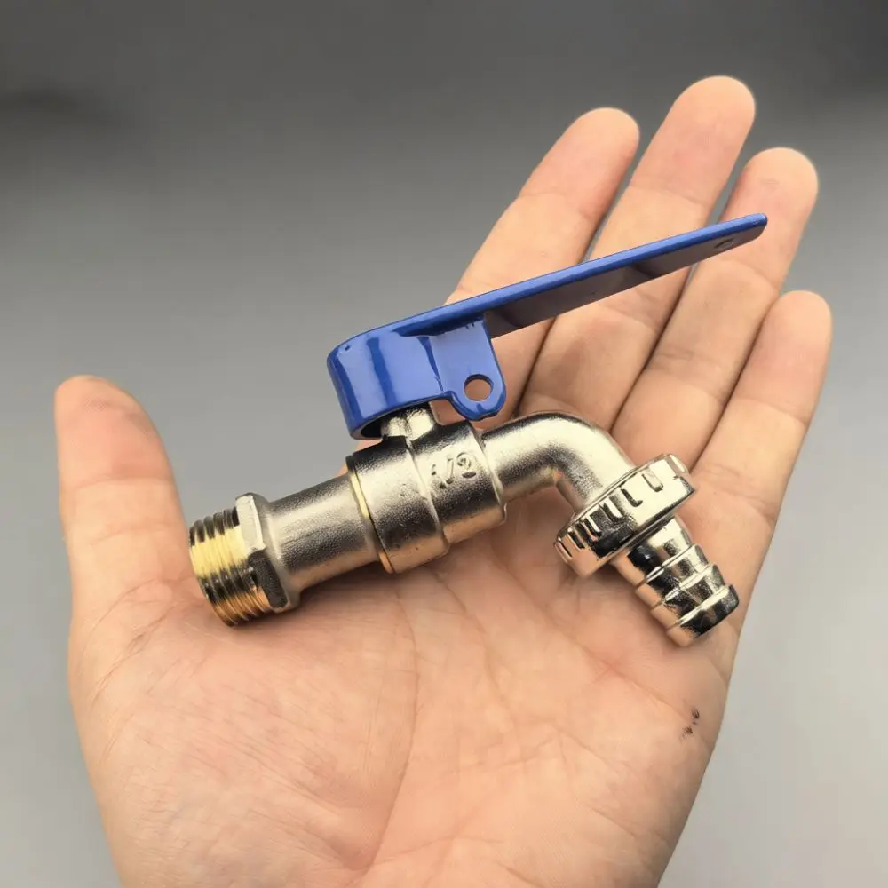 Heavy Duty Garden Faucet Quick Opening Tap Zinc Alloy For Washing Machine Connection Outdoor Cleaning Irrigation Valve