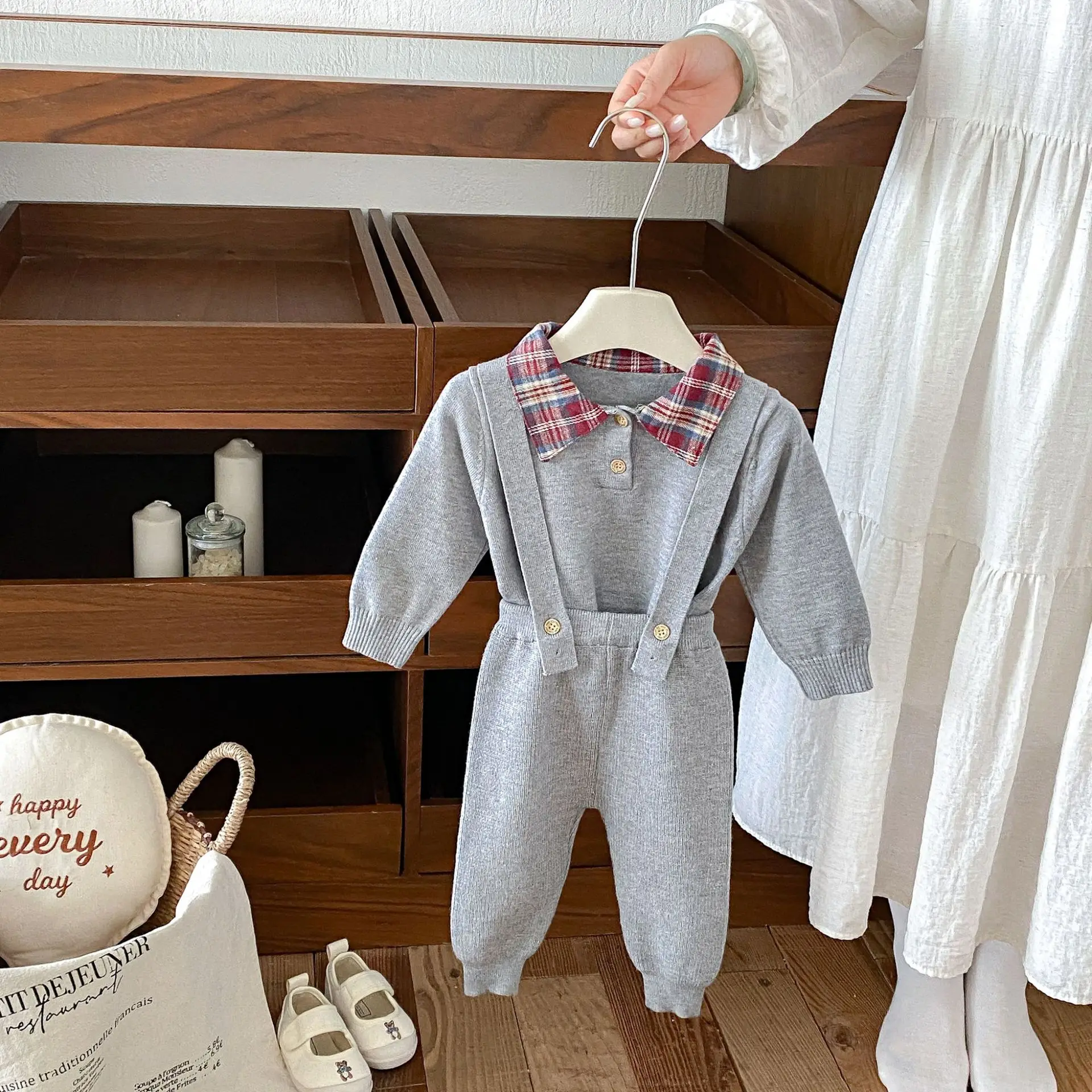combinaison-pour-bebe-ensemble-pantalon-a-bretelles-vetements-d'automne-pour-bebes-garcons-et-filles-ensemble-deux-pieces-haut-a-revers-et-pantalon-a-manches-longues