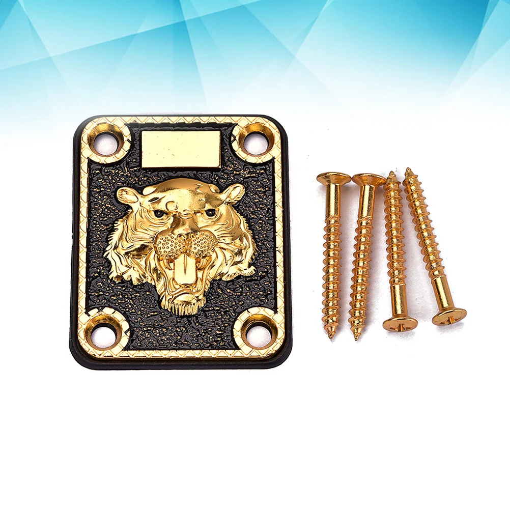 

1PC Zinc Alloy Square Guitar Neck Reinforcing Plate Neck Base Plate with 4 Screws For TL SQ Style Style Electric Guitar Bass