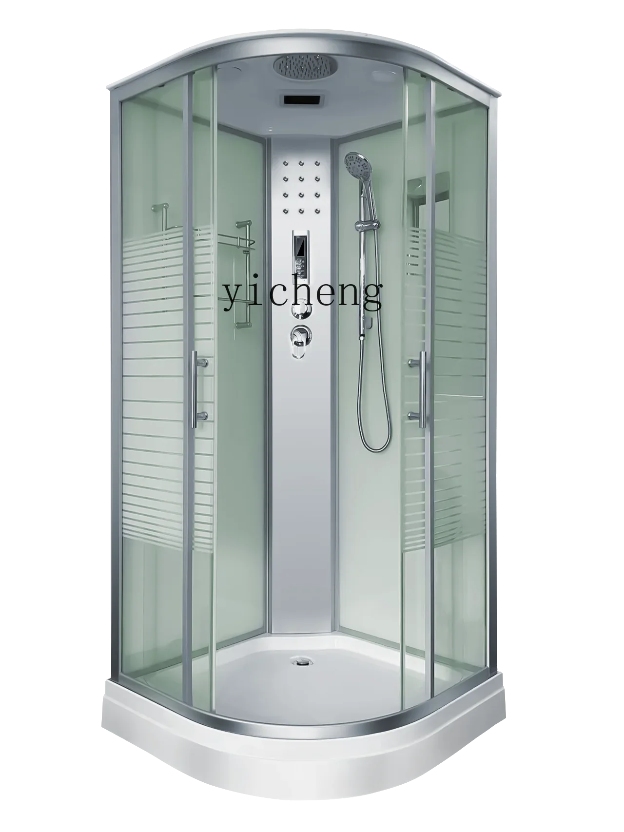 

W29- Shower Room Household Integrated Bathing Room Arc Fan Type Simple Glass Shower Room Bathroom