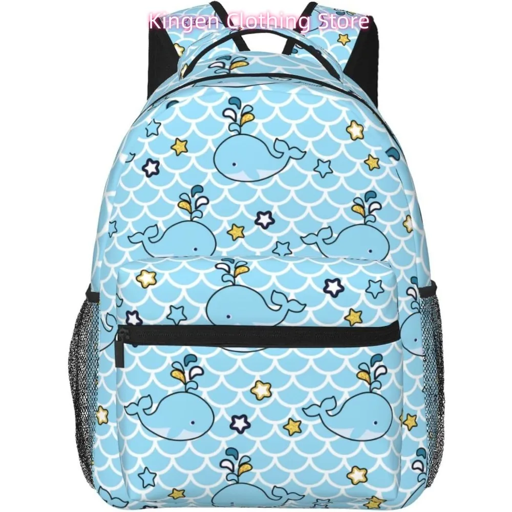 

laptop bag back to school Summer Ocean Whales Lightweight Laptop Backpack Lightweight Multipurpose Travel Casual Daypack Unisex