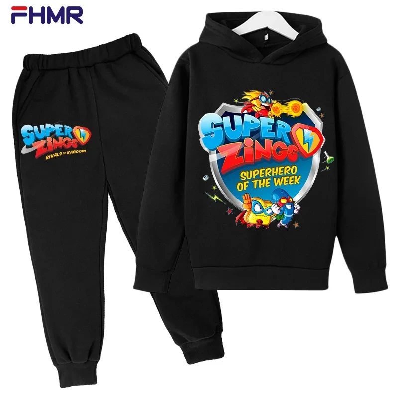 Super zings 3-14Y Kids Boys Hoodies+Pants Sets New Autumn Baby Tops Clothing Toddler Casual Sweatshirt Suit Children Clothes