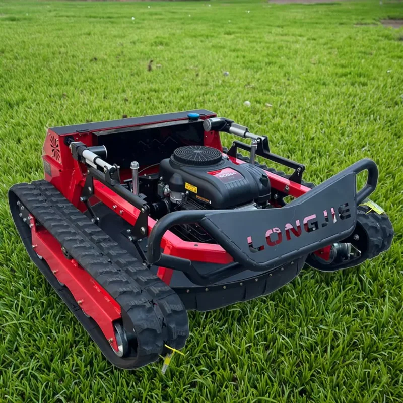 Customized All Terrain Remote Controlled Lawn Mowers Crawler Robot Mower Fully Automatic Intelligent Zero Turn Remote Lawn Mower