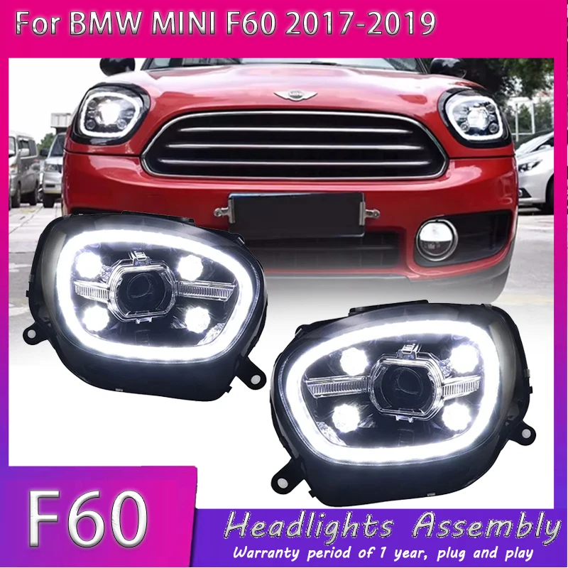 

Автомобильная светодиодная фара для BMW 2016-2020 MINI Countryman F60, передняя лампа DRL, фара указателя поворота, светодиодный объектив проектора, автоаксессуары