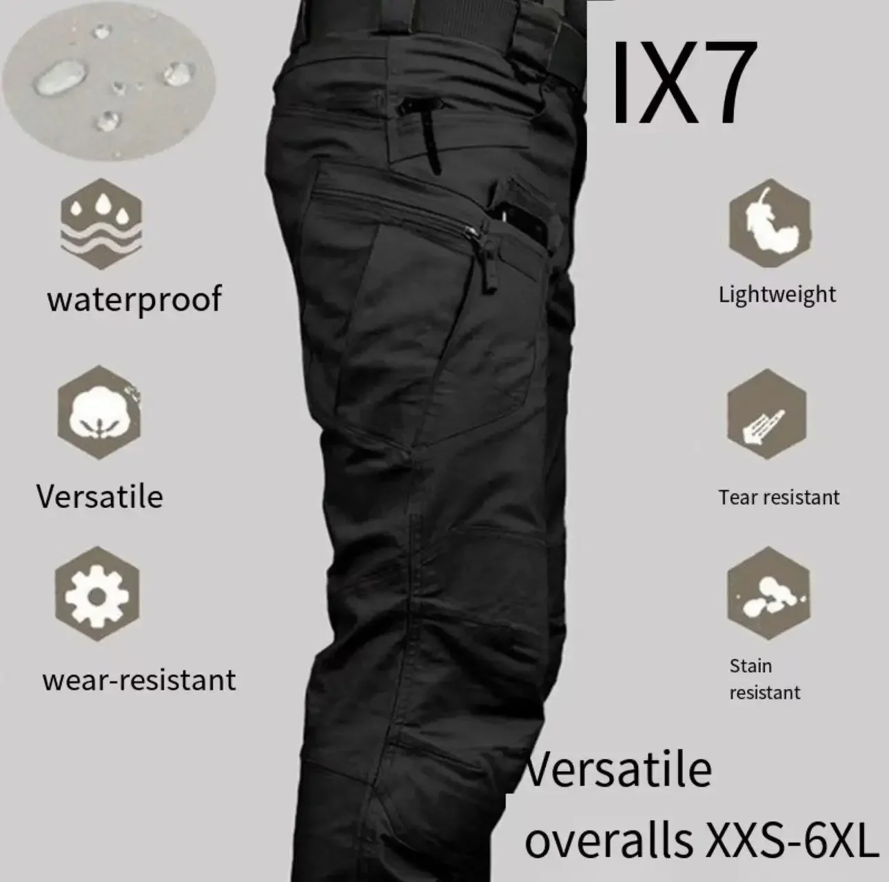 All Seasons Wear-Resistant Tactical Multi-Pocket Cargo Uniform Workwear Multifunctional Men's Pants Worker Safety Trousers