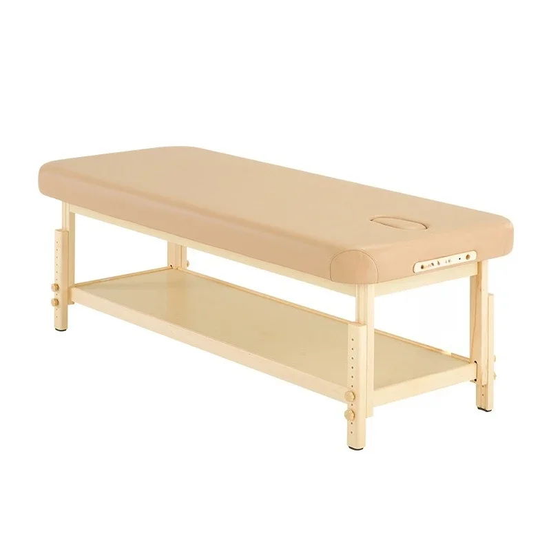 Beauty bed Solid wood massage massage massage bed, can lift and lower storage beauty salon special acupuncture eyelash body