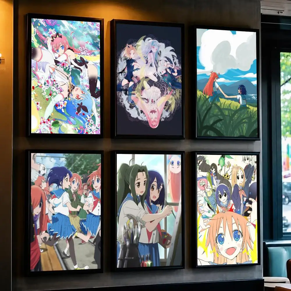 anime F-FLIP FLAPPERS-S Poster Decorative Wall Art Sticker for Cafe Office Bedroom and Living Room
