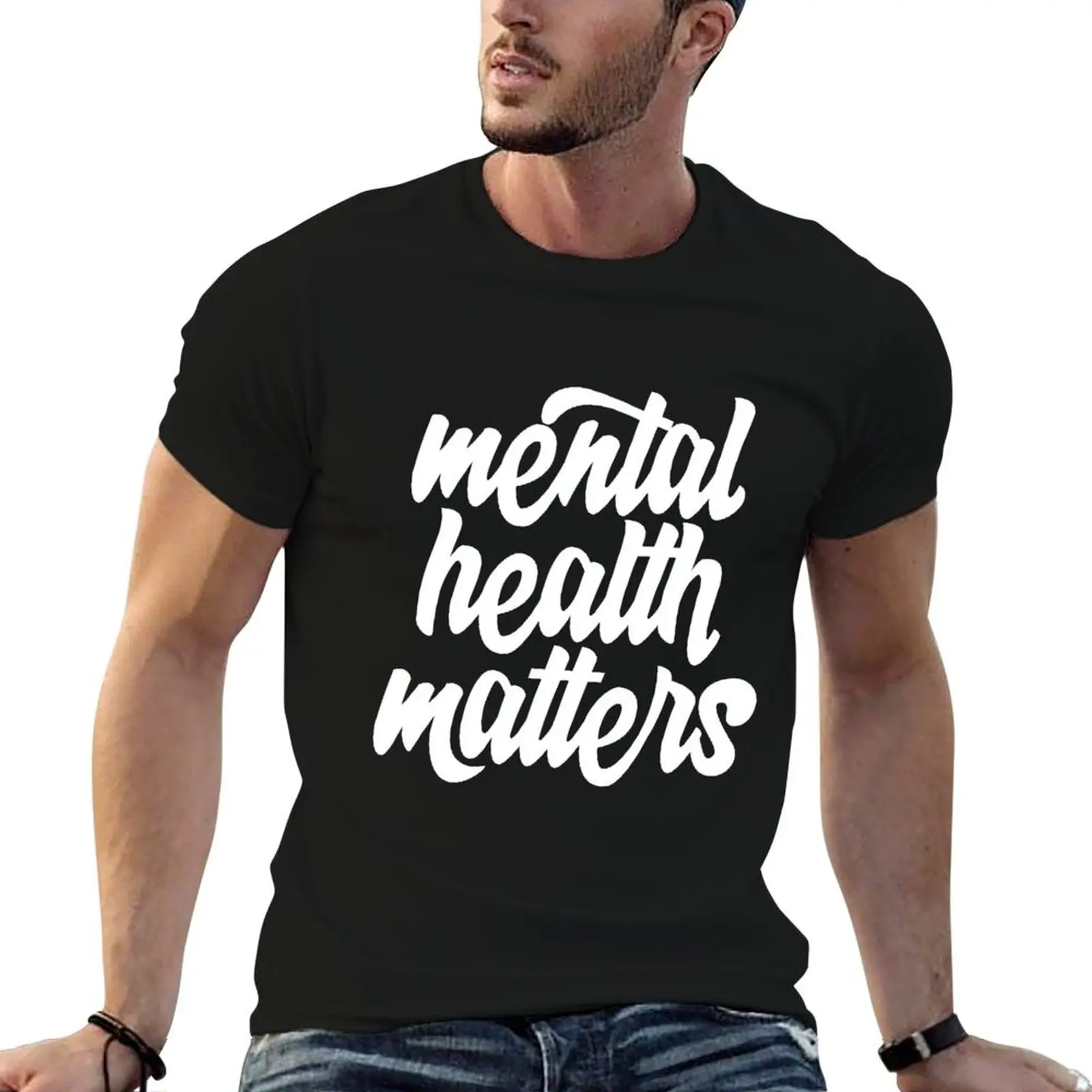 Mental Health Matters T-Shirt Novelty Print Casual Tee Shirt