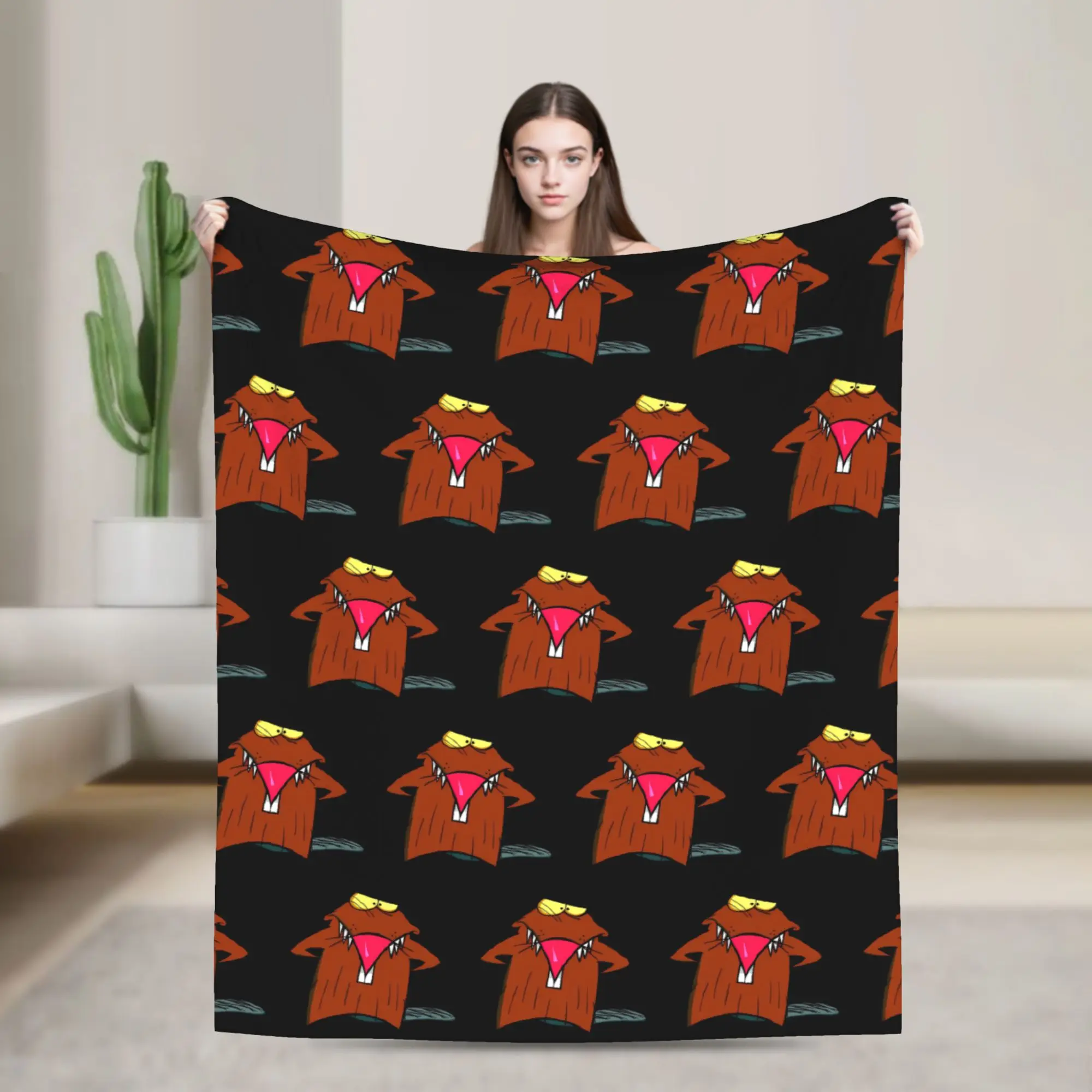 New Angry Beavers Daggett & Norbert Feverish  Blanket Soft Fleece  Cozy Throw Blanket Machine Washable