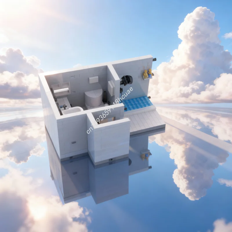 

618pcs MOC Bungalow Part 2 Bathroom Modular Streetscape Model Building Blocks Architecture Christmas Gifts Idea Toys Education