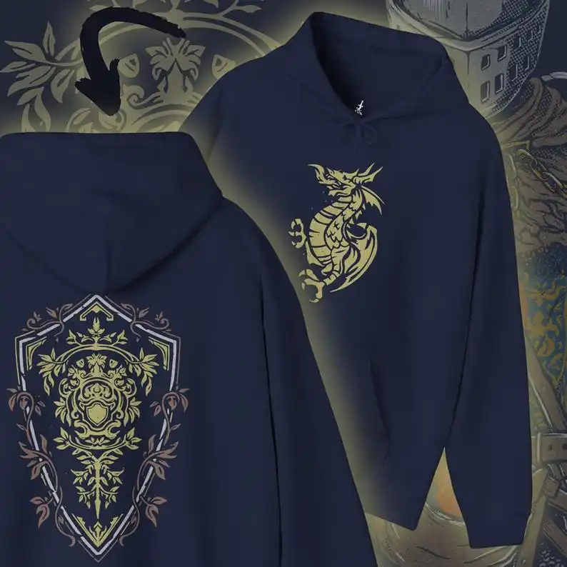 

Drippy Souls Astora Elite Knight Ornamented Hooded Sweatshirt