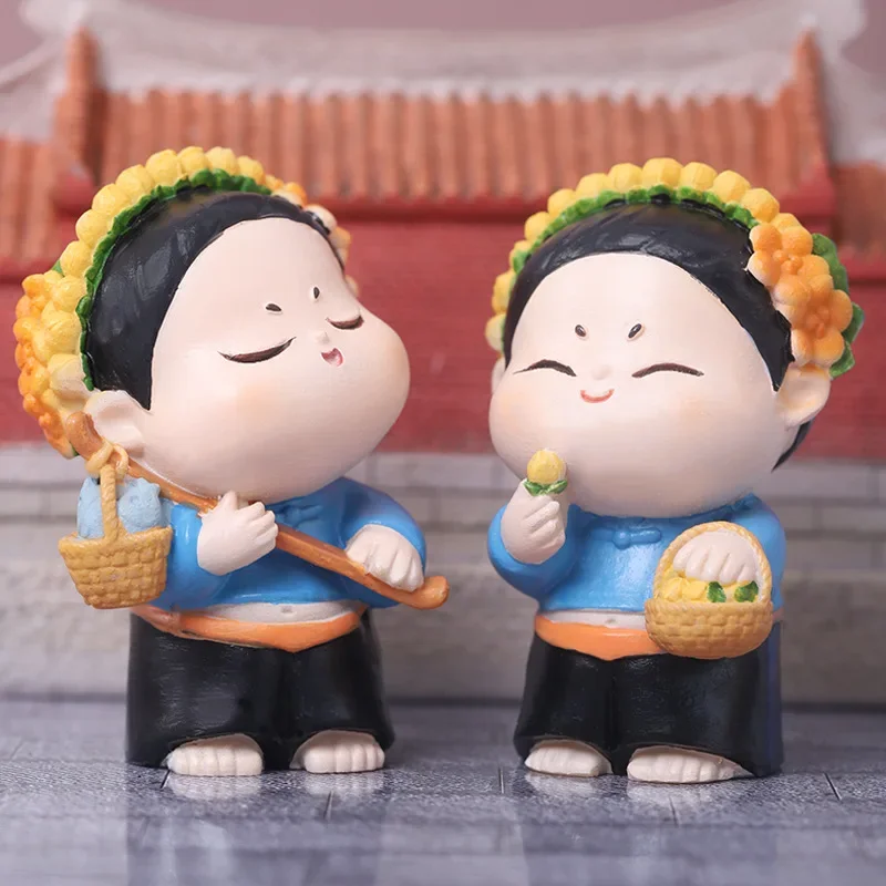 

Resin Creative Cultural Tourism Chinese Traditional Folk Cartoon Tabletop Ornaments