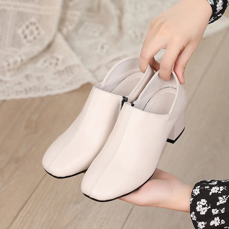 

RUSHIMAN Genuine Leather Autumn Pregnant Women Shoes Female Moccasins Women Casual Shoes Flats Slip-on Shoes Women