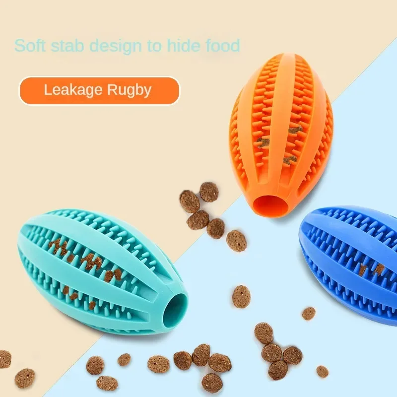 Interactive Toys Dog Accessories Pets Football Shapes Dogs Dog Teeth Cleaning Chew Ball Slow Feeder Pet Products Supplies Home