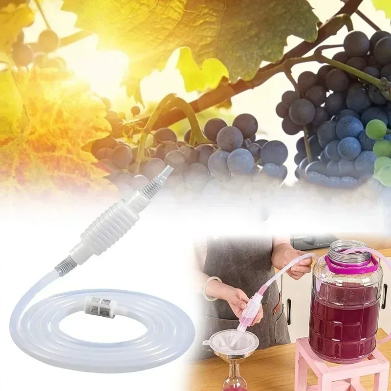 Brewing Siphon Hose Wine Beer Making Tool, Plastic Homebrew Tool, Food Grade Grade, 2m