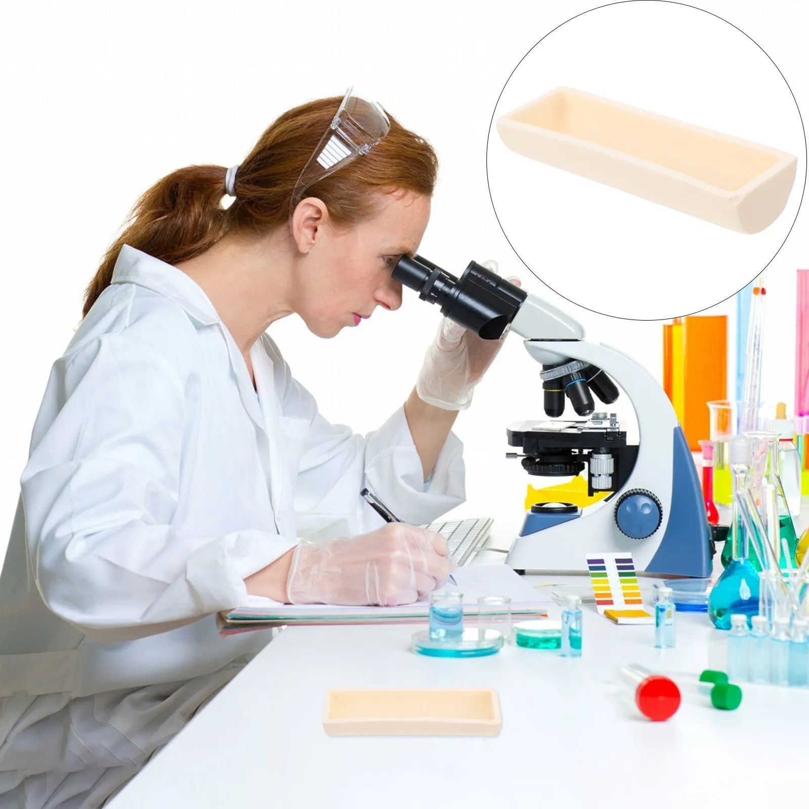 

Corundum Crucible Alumina Crucible Semicircle Boat Corrosion and Heat Resistant for Tube Furnace Lab Experiment Ark