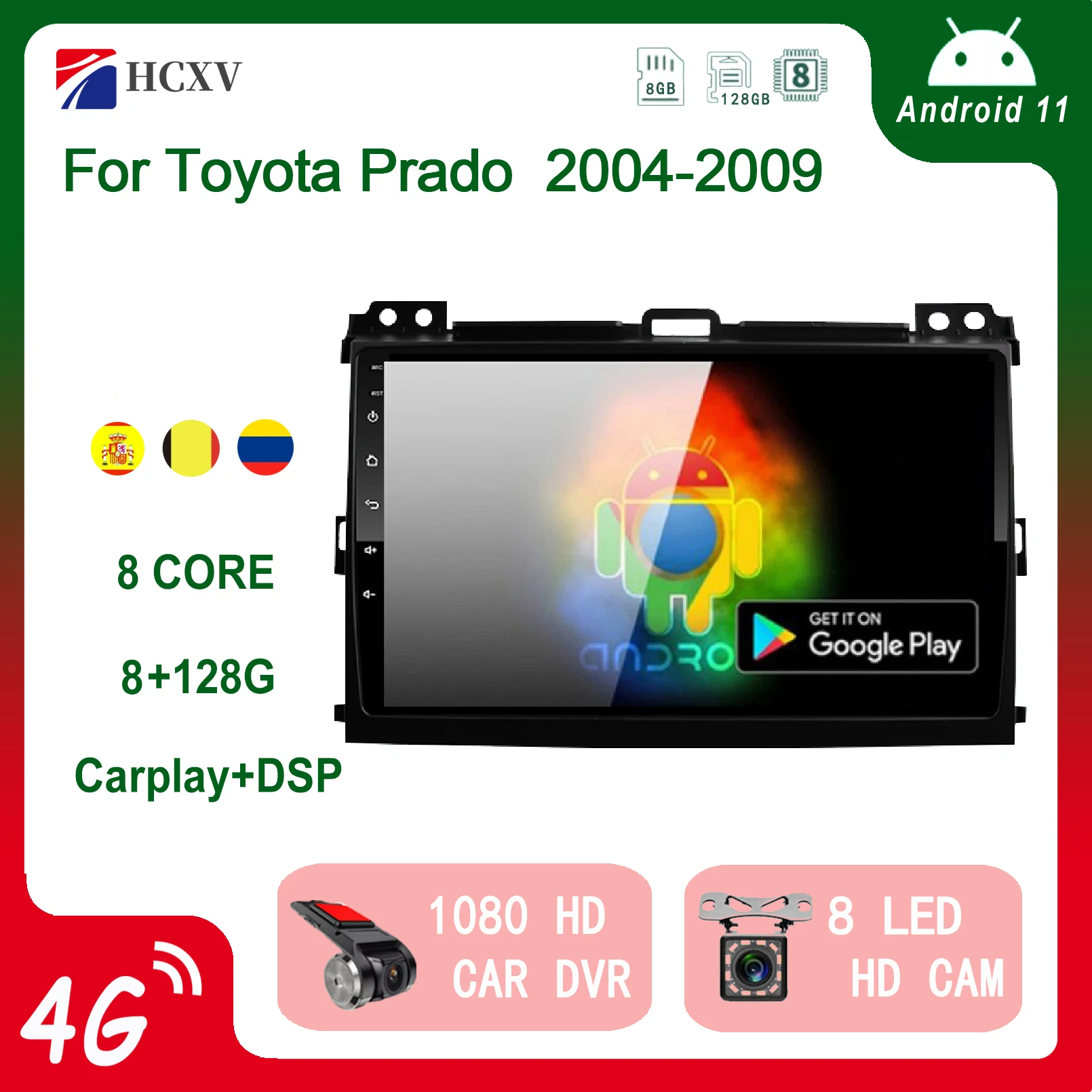

For Toyota Land Cruiser Prado 120 Lexus GX470 Car Radio Multimedia Players Auto radio Android 12.0 CarPlay Auto Radio 2din dvd