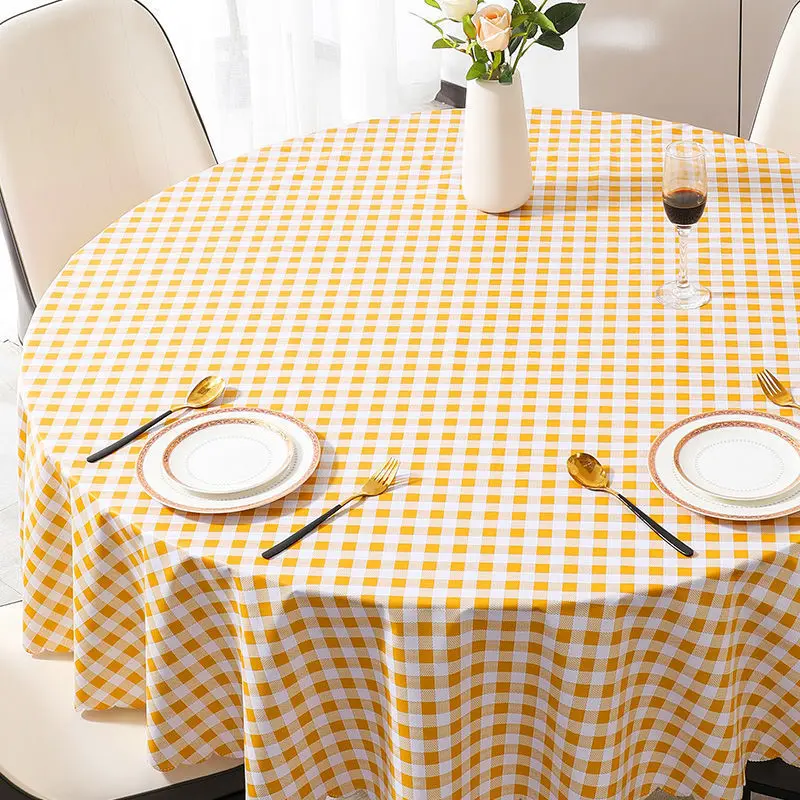 Table Cloth Tablecloth DisposablepvcTablecloth round Small round Table Wind Net Red Table Mat Household Wholesale Cross-Border