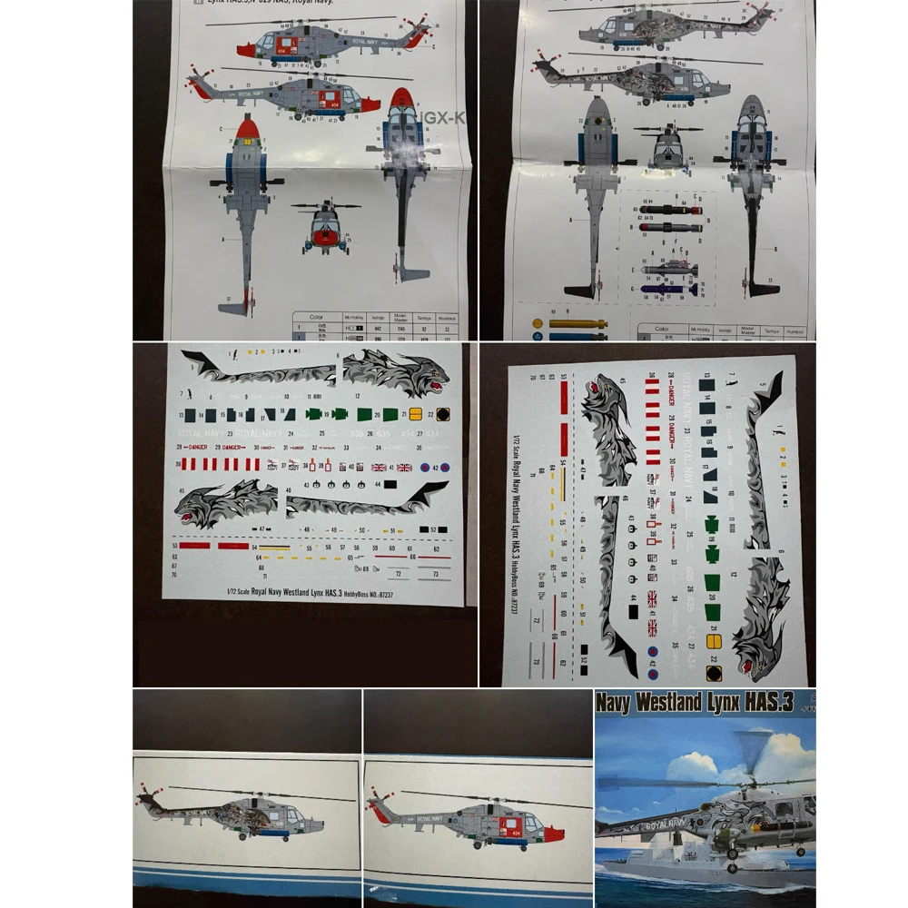 

HobbyBoss 87237 1:72 Scale Royal Navy Westland Lynx HAS3 HAS 3 Helicopter Airplane Hobby Plastic Model Building Kit