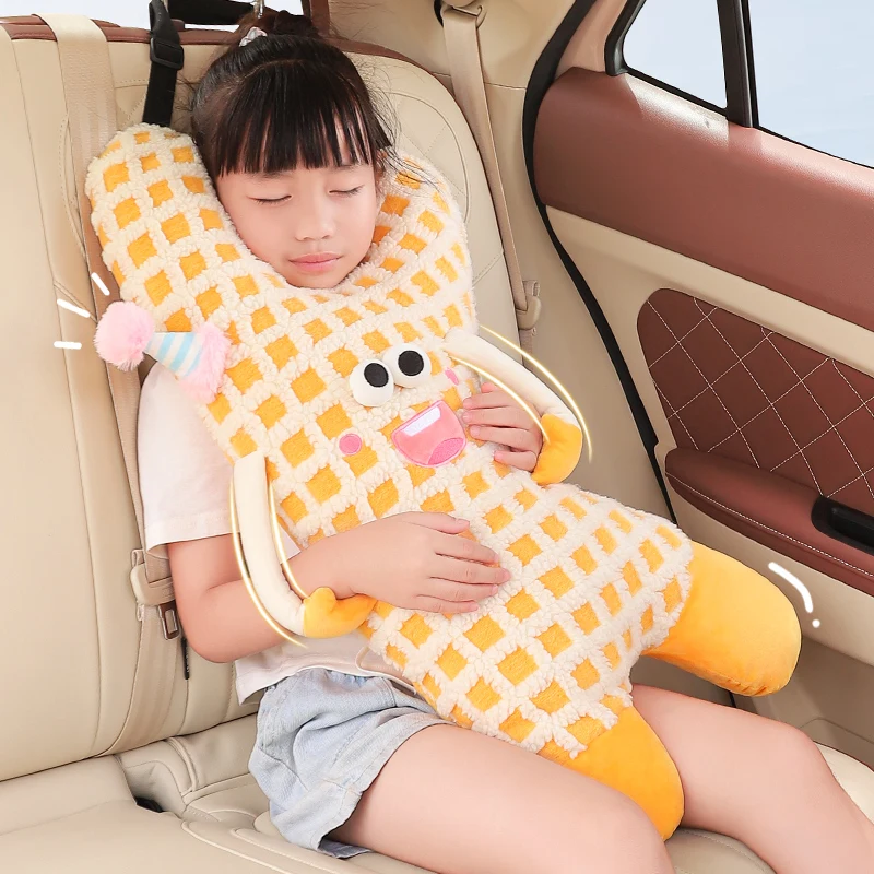 CuteY Shape Kids Travel Safety Pillow Car Seat Neck Pillow Car Sleep Long Distance Travel Pillow Head Pillow Support Kids Adults