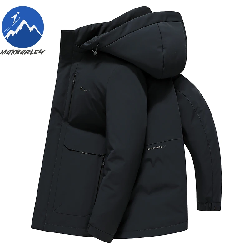 COMXZ 90 White Duck Down Jacket Men Winter 2025 Classic Thick Warm Down Jacket Brand Luxury Detachable Liner Puffer Coat Parka