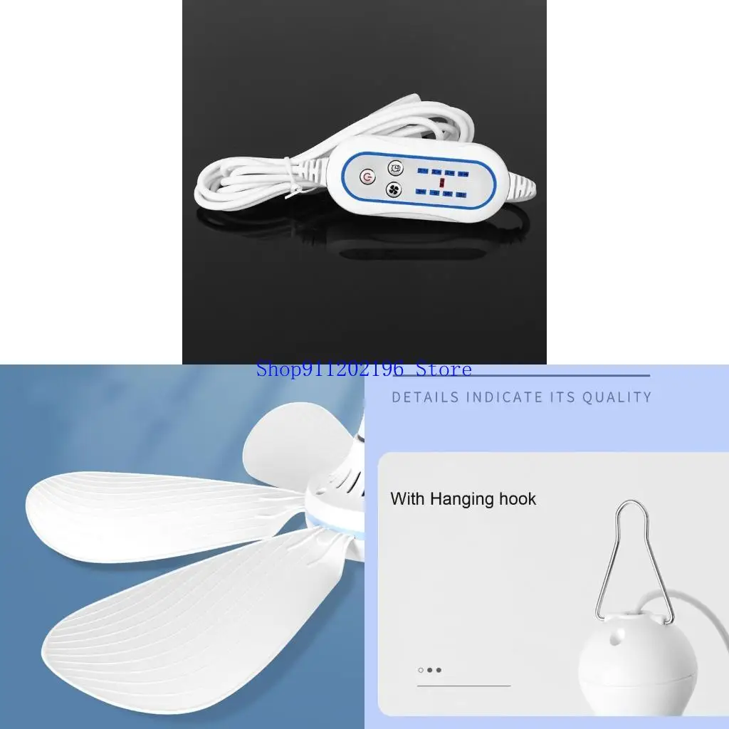 

P82A Кабель 3,7 м USB Потолочный вентилятор с синхронизацией 4-скоростной подвесной вентилятор для уличной палатки