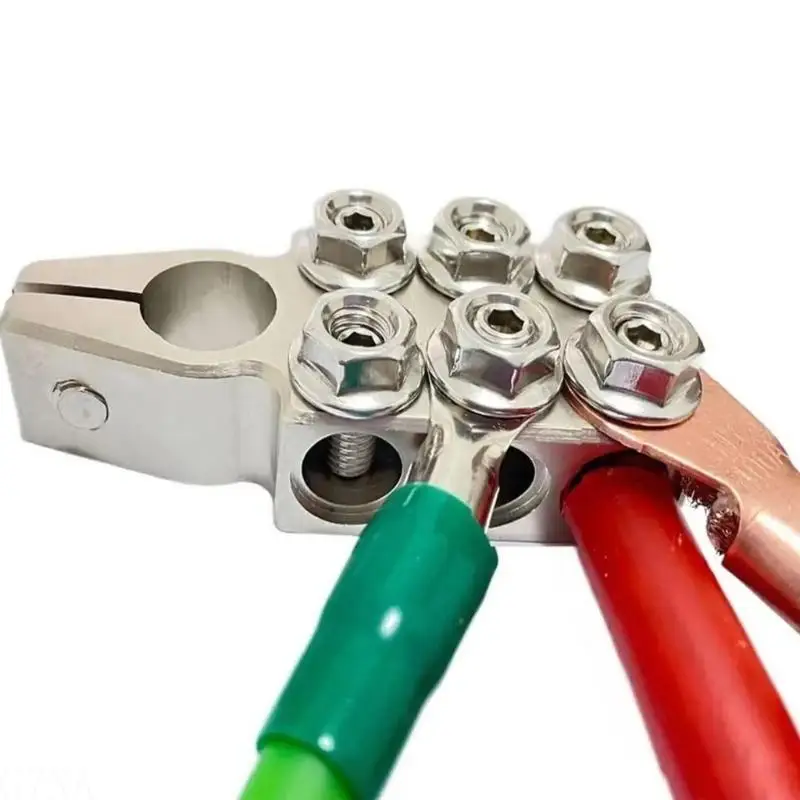 

G7NA 12 Point Battery Terminals Adapters for Auto Sound Frequency, 8AWG to 1/0AWG, Positive and Negative, Easy Installation