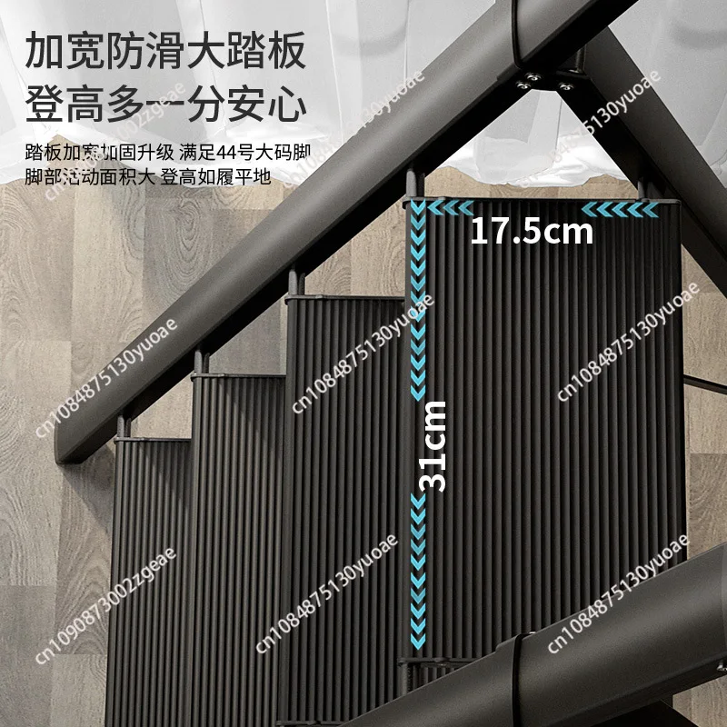 For Multi-functional Folding Ladders Thickened Aluminum Staircase Kitchen Four-step Step Stool Indoor Home Step Ladders Flower S