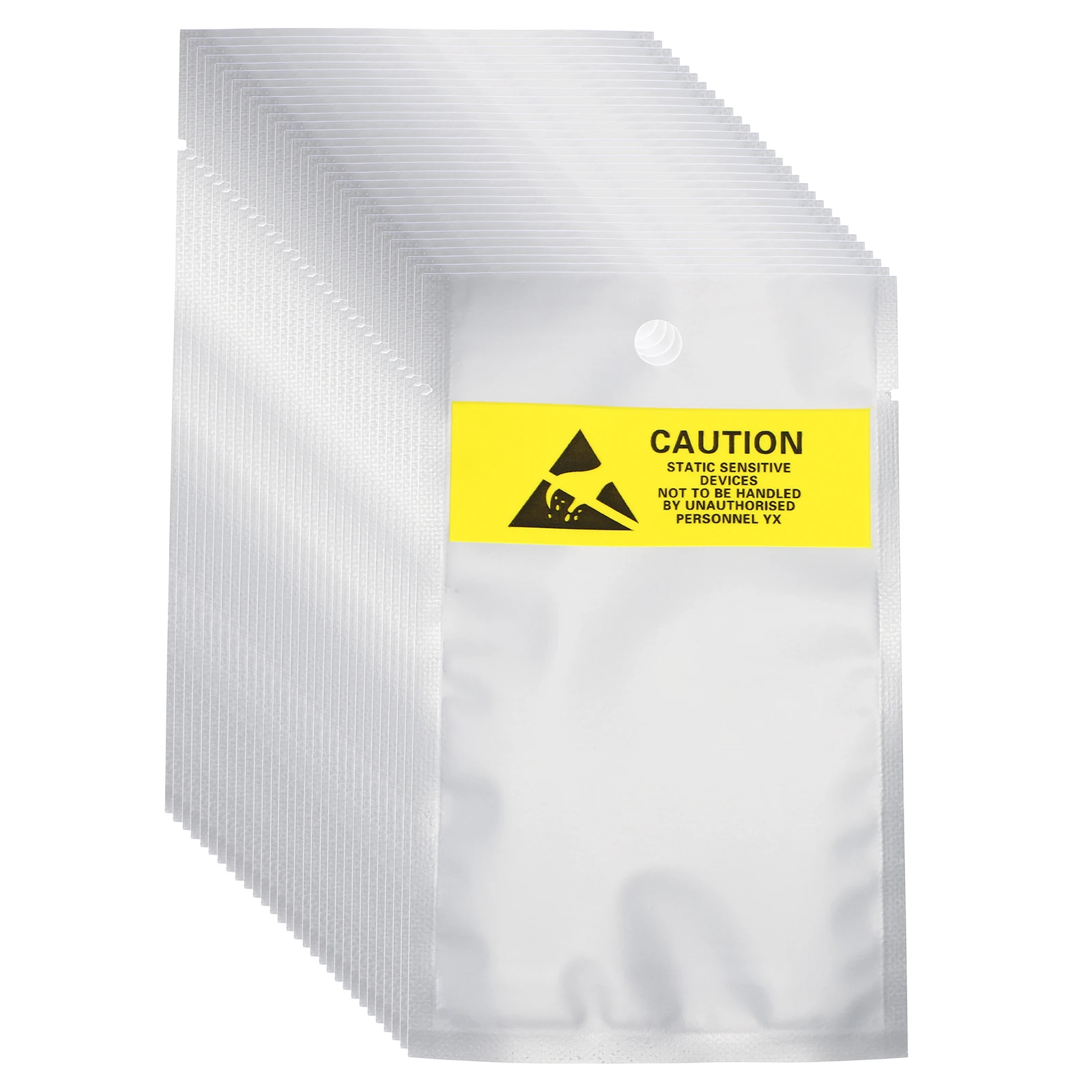 100 Pcs Anti Static Bags Open Top ESD Shielding Bag with Labels for Hard Drive HDD SSD Electronic Device Motherboards