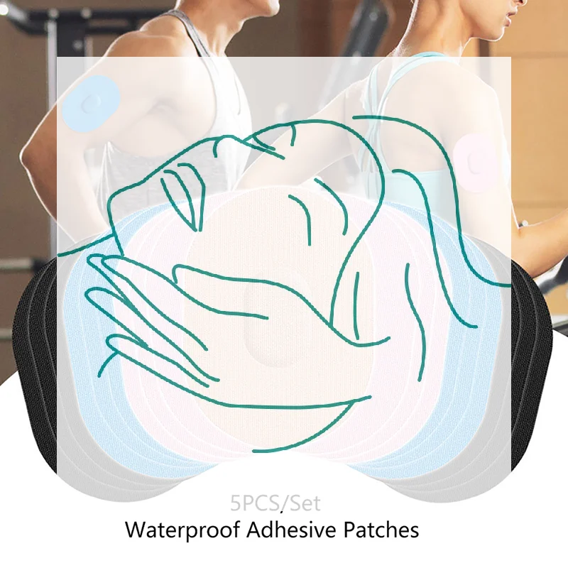 

5PCS Waterproof Adhesive Patches CGM Sensor Covers Patch Clear Overpatch-Tape PreCut Back Paper