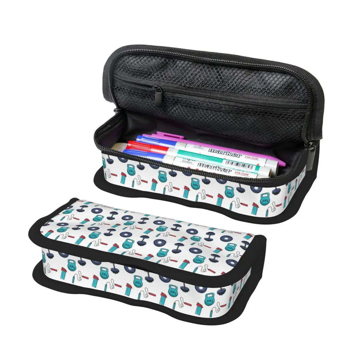 

Gym Essentials Shaker, Kettlebell, Dumbbells, Rope Pencil Case for Boy Girl School Pen Box Pencil Bag Stationery Pen Holder Bag