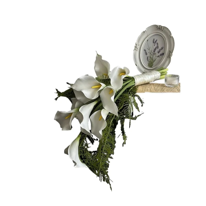 Calla lily bouquet simulation bouquet photography props wedding certificate engagement wedding flower forest senior
