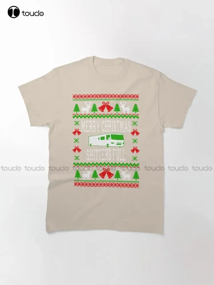 Merry Christmas Shitters Full - Ugly Christmas Sweater Style Trending T-Shirt Outdoor Simple Vintag Casual T Shirts Xs-5Xl