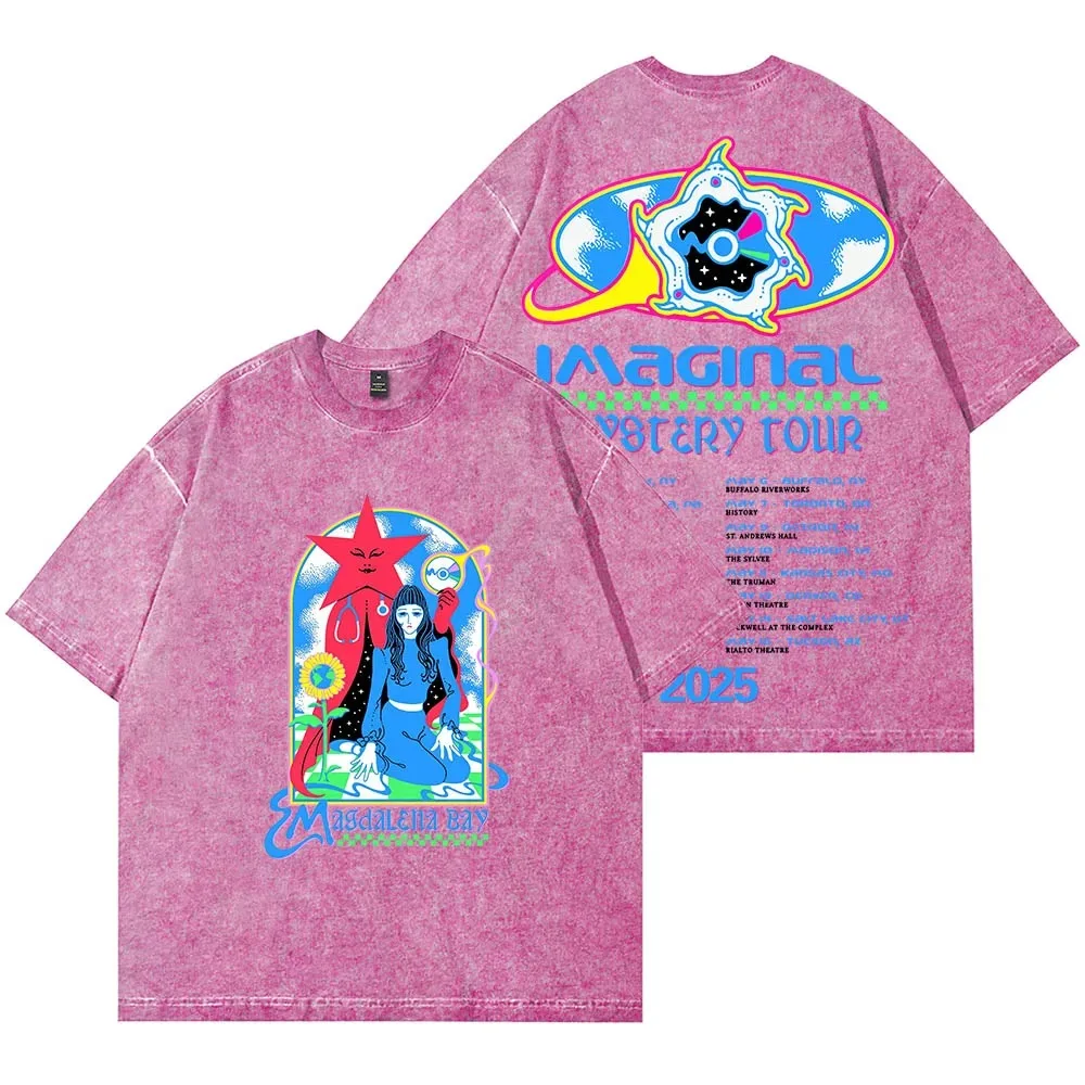 تي شيرت Magdalena Bay Merch تي شيرت Merch صيفي للجنسين كاجوال بأكمام قصيرة تي شيرت قطني مغسول