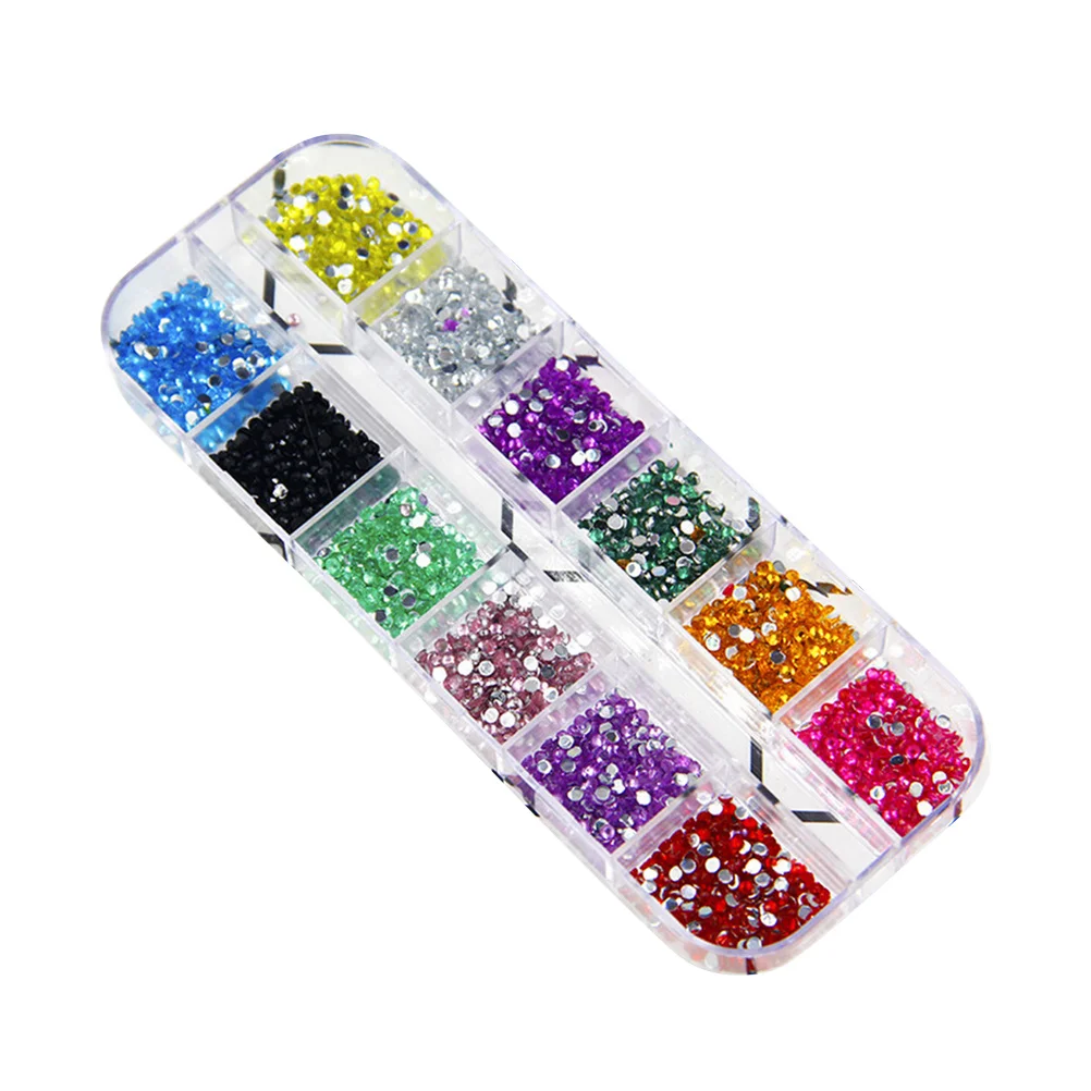 2000 stuks nail art strass diy kleurrijke kristallen glitter sticker sprankelende nageldecoratie voor nagels telefoon thuis glas