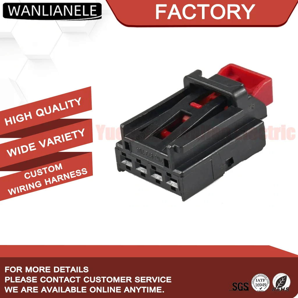 50 Sets 7N0972704 4 Pin Flat Contact Housing Connector 3AA972714 Fit Audi VW Skoda Interior Light Taillight Harness