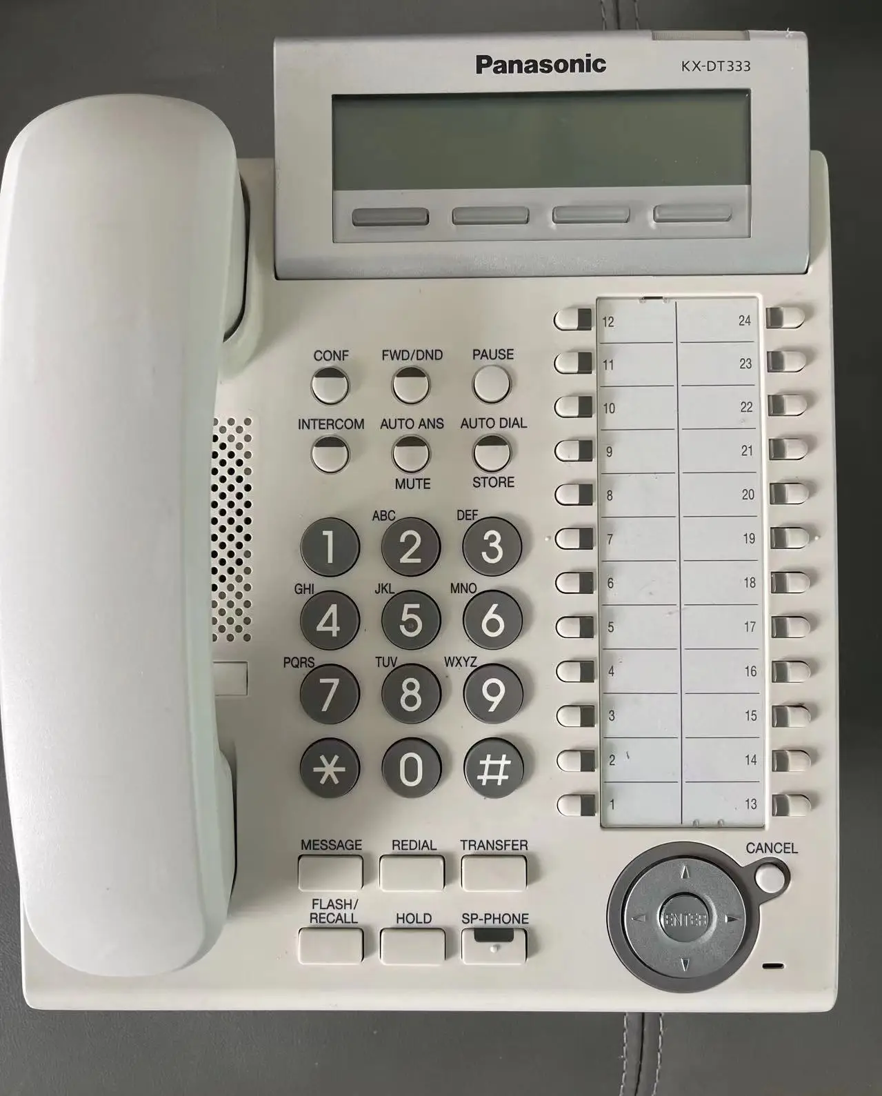 

Refurbished second hand PBX telephone digital display phone white KX-DT333