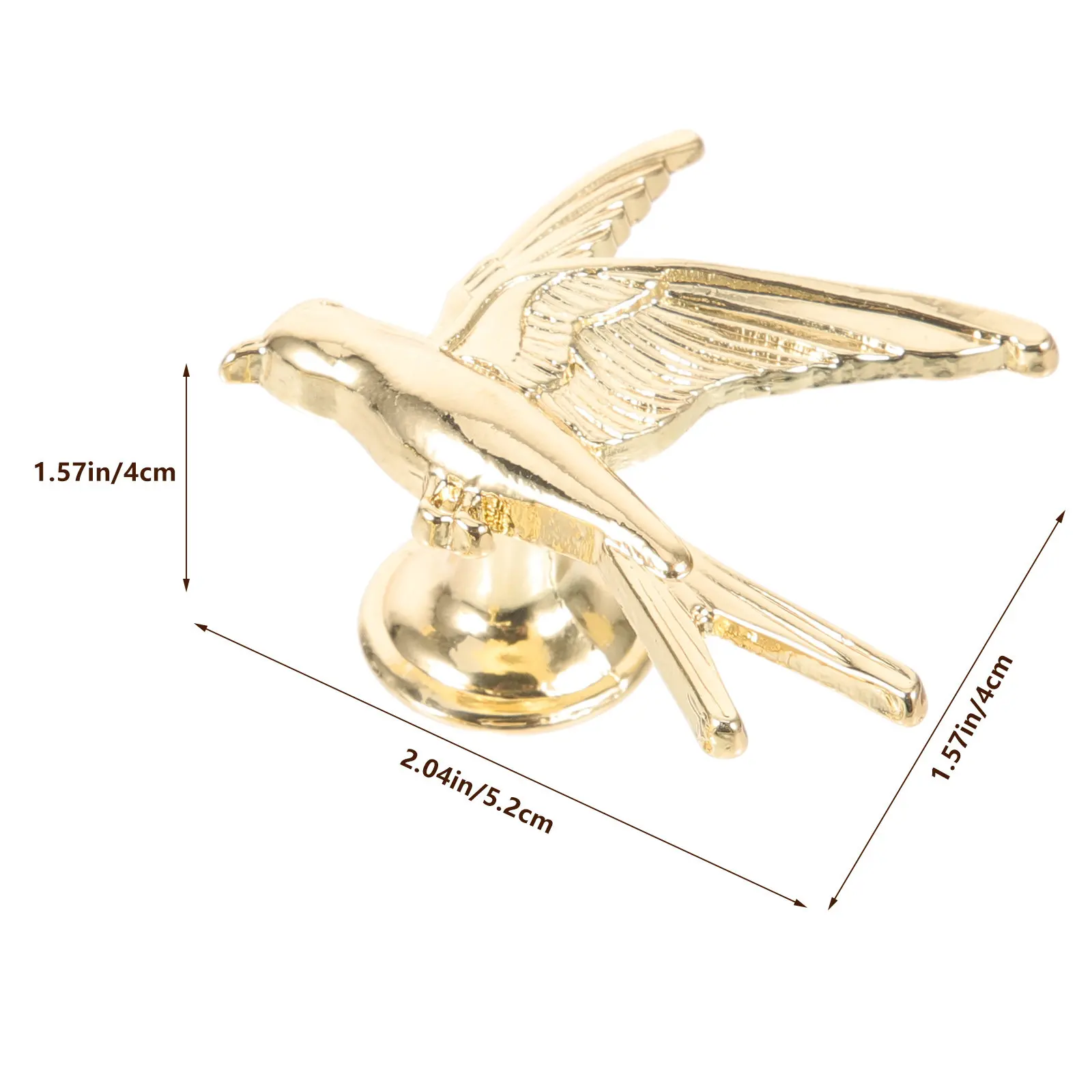 2Pcs Decorative Bird Shaped Cabinet Knobs Zinc Alloy Metal Drawer Pulls for Kitchen Bathroom Dresser Bookcase Nightstand Rust