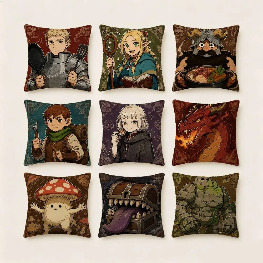 Delicious In Dungeon Pillow Case Fashion Square Pillowcase Bedroom Sofa Room Ins Decoration Leisure