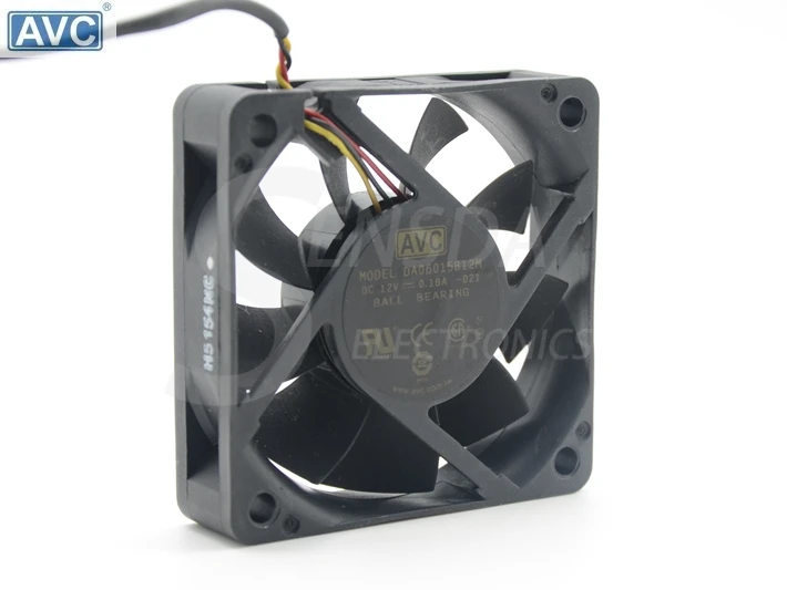 Original For AVC DA06015B12M 60*60*15 mm DC 12V 0.18A 3-pin axial server inverter TV Set  cooling fan