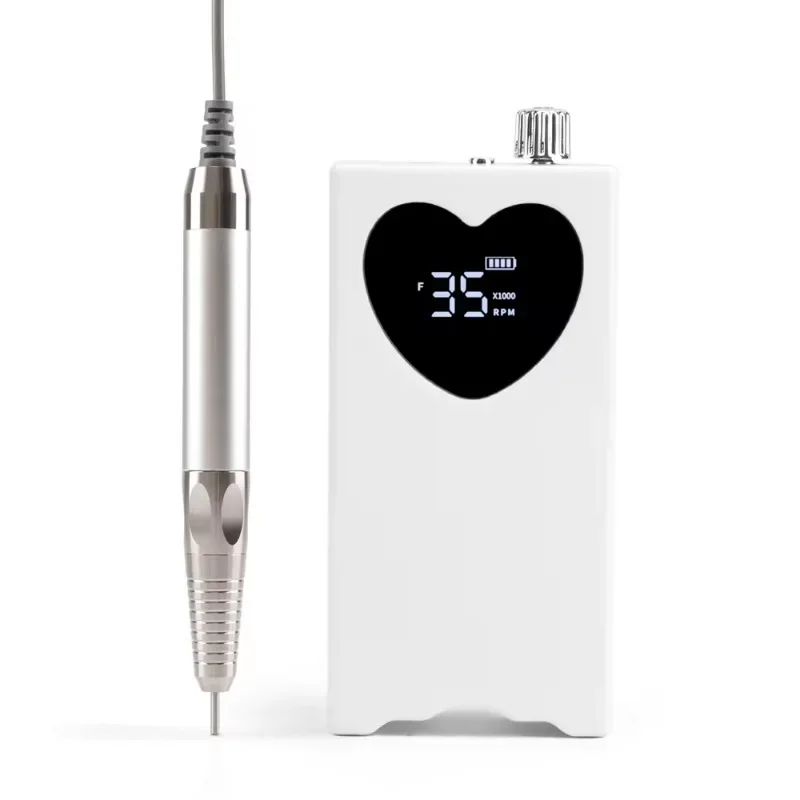 Strong 85W Brushless Motor Wireless Portable 35000 RPM Pro Electric Acrylic Nail Efile Drill Grinder Machine