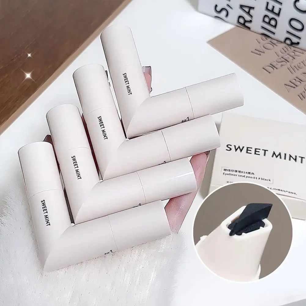 Quick Wing Eyeliner Stempel Pen 2-in-1 Geïntegreerde Nauwkeurige Omtrek Signet Langdurige Veegvaste Oogmake-up Cosmetica