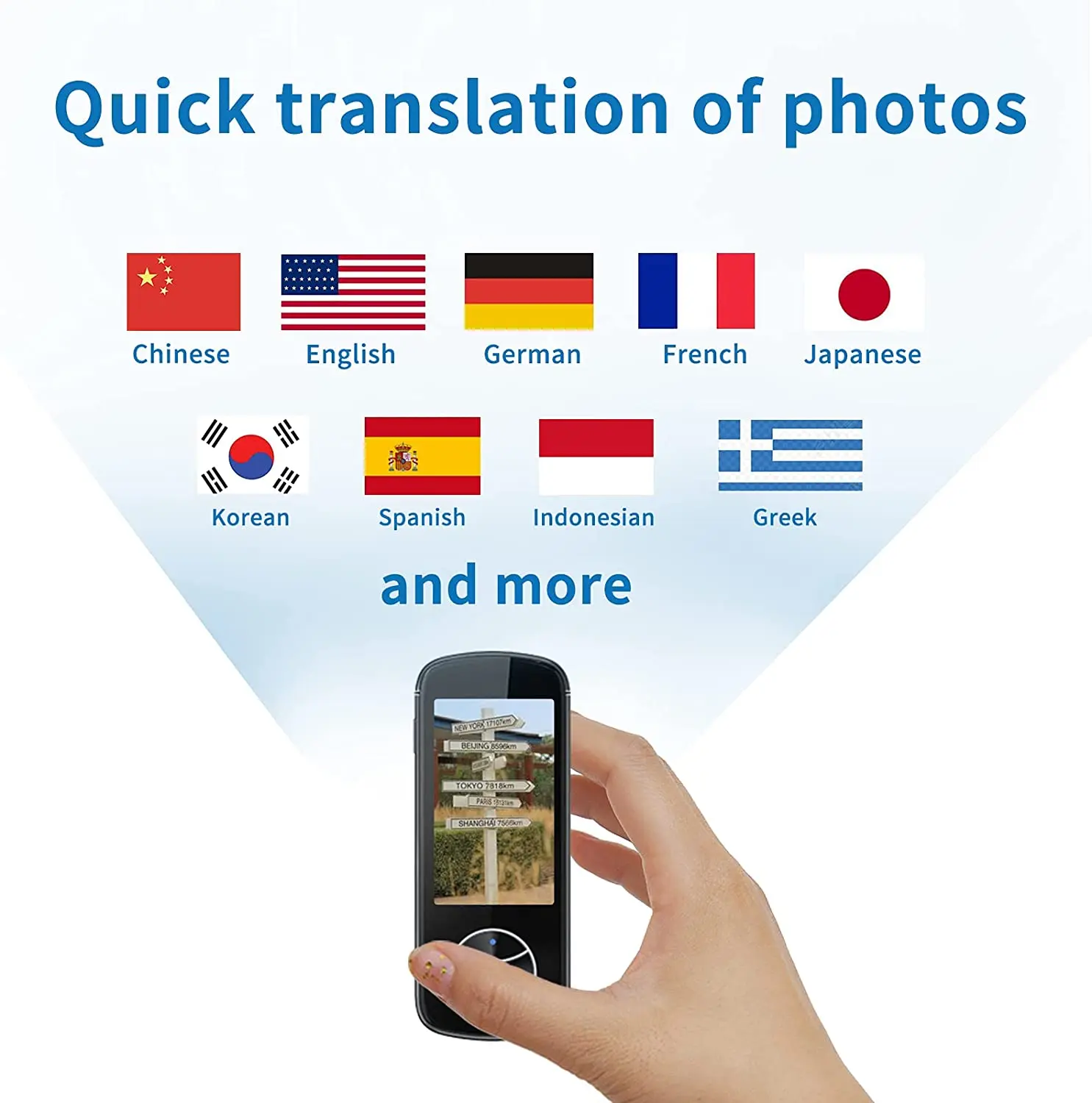 Dispositivo traductor de idiomas HGDO V10 con traductor de voz, traducción de imágenes, 137 idiomas