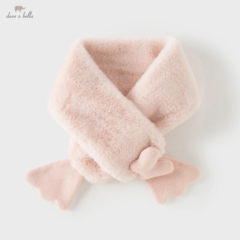 Dave Bella Girls Plush Scarf Winter Children Thick Soft Scarves Pink Neck Collar Warmer Stuff Kids Elegant Neckerchief DB4254644