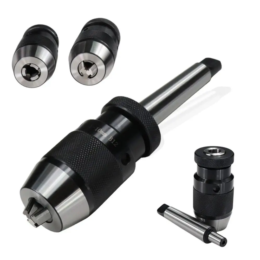 B10 B12 B16 Quick Release Chuck Self-Tightening Anti Slip Keyless Drill Chuck Wear Resistant Connecting Rod Morse Drill Chuck