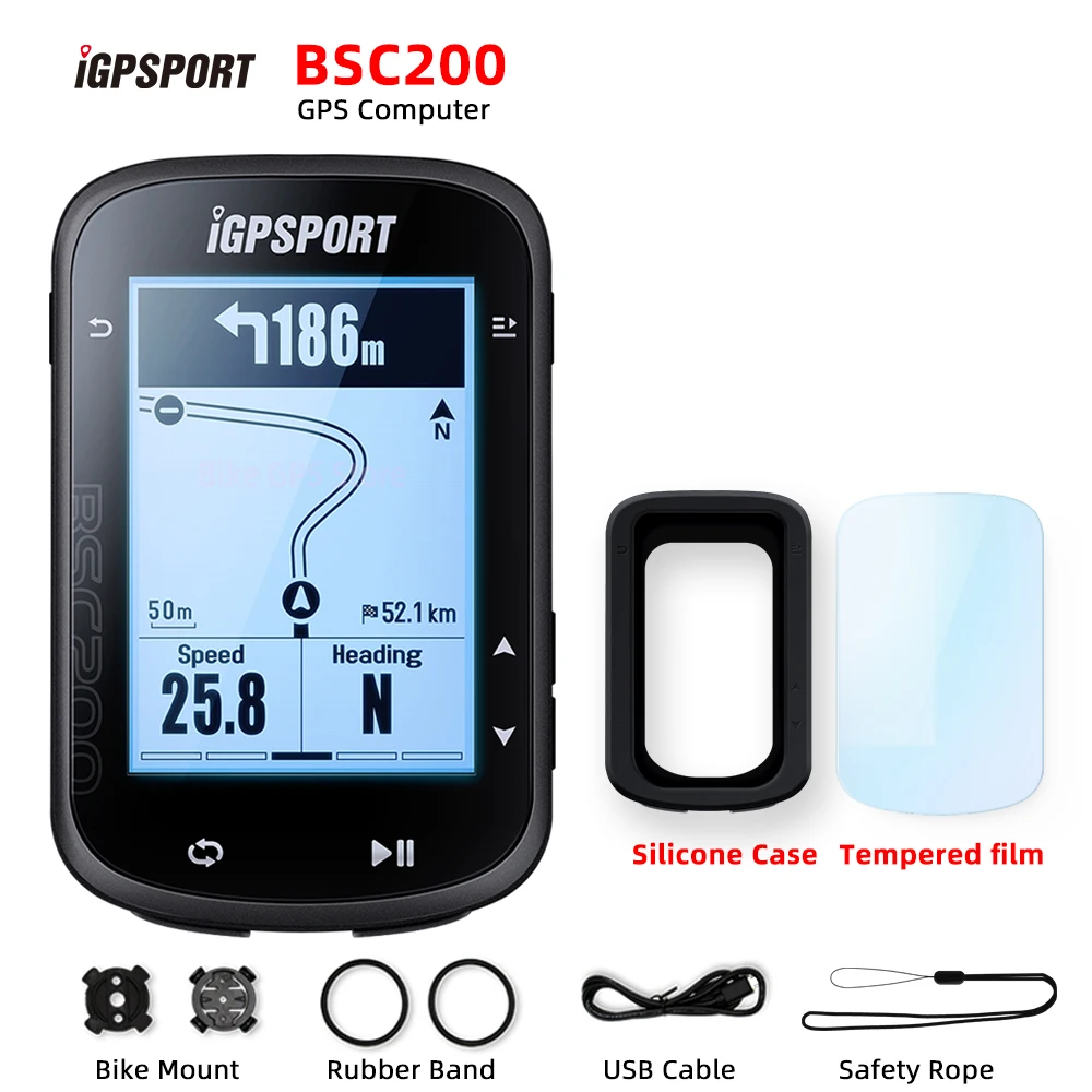 Hot Selling BSC200 Waterproof GPS Bicycle Computer Wireless Odometer with ANT+ and Route Navigation for Cycling