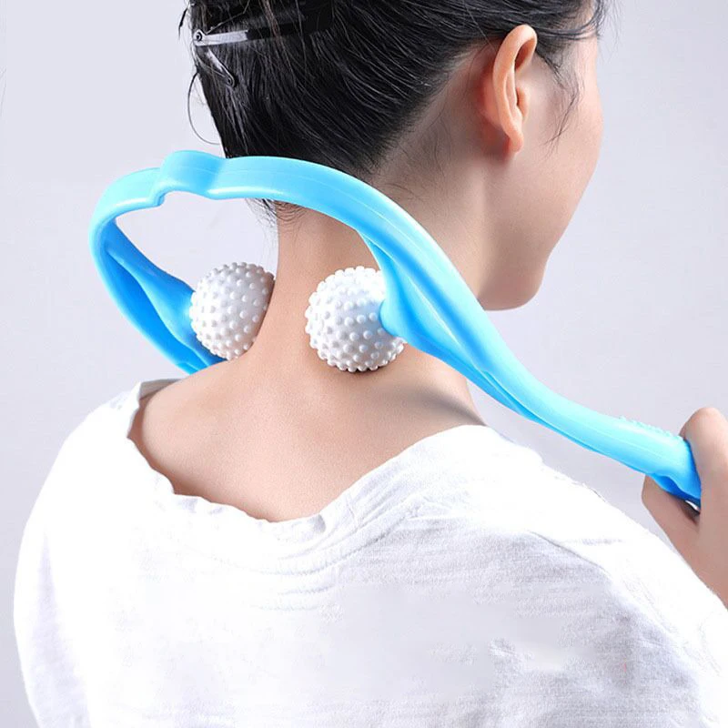 Manual Neck Massager with Dual Ball Press – Cervical Spine Relief & Fitness Recovery Tool
