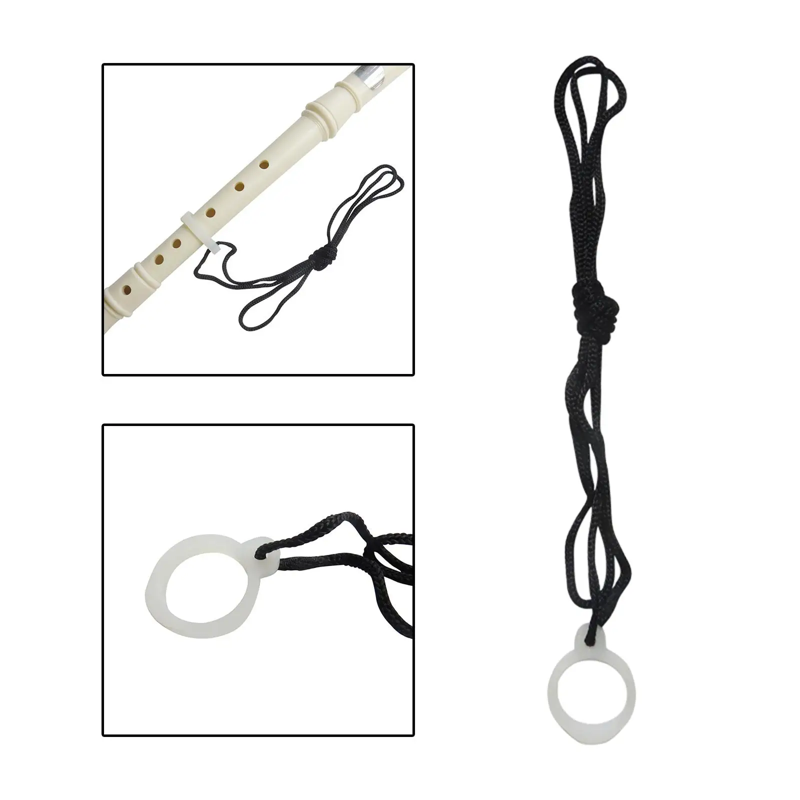 Music Recorder Lanyard Anti-drop Neck Lanyard with Hanging Ring Necklace